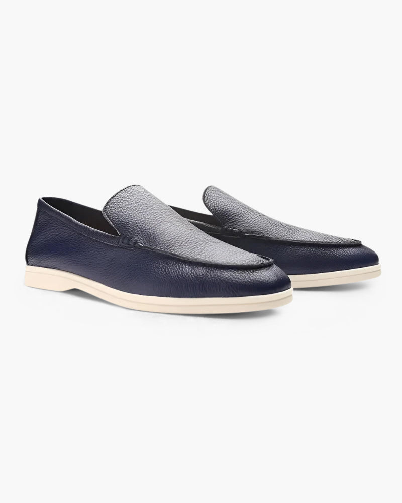 Męskie mokasyny typu slip-on z przeszywanym wierzchem