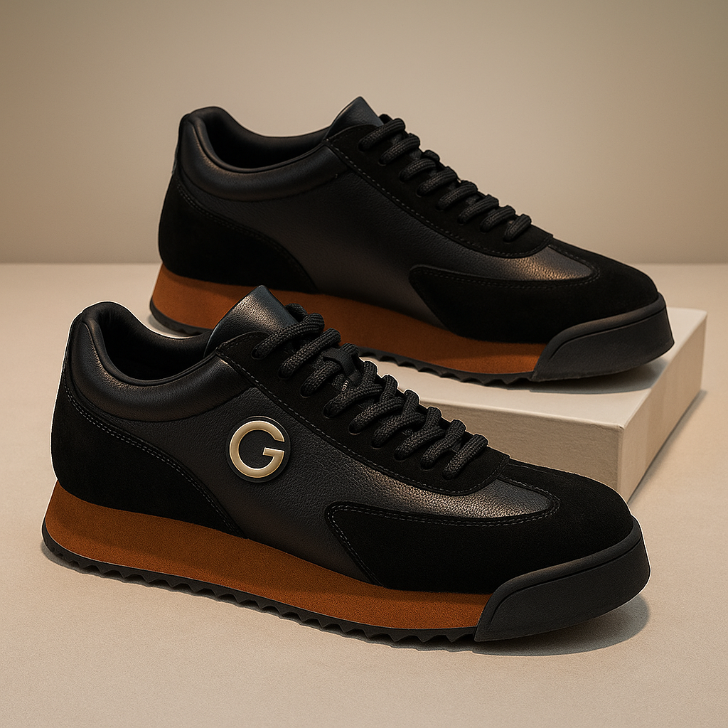 Męskie Sneakersy z Zamszowymi Nakładkami, Gładką Bazą i Przyczepną Podeszwą