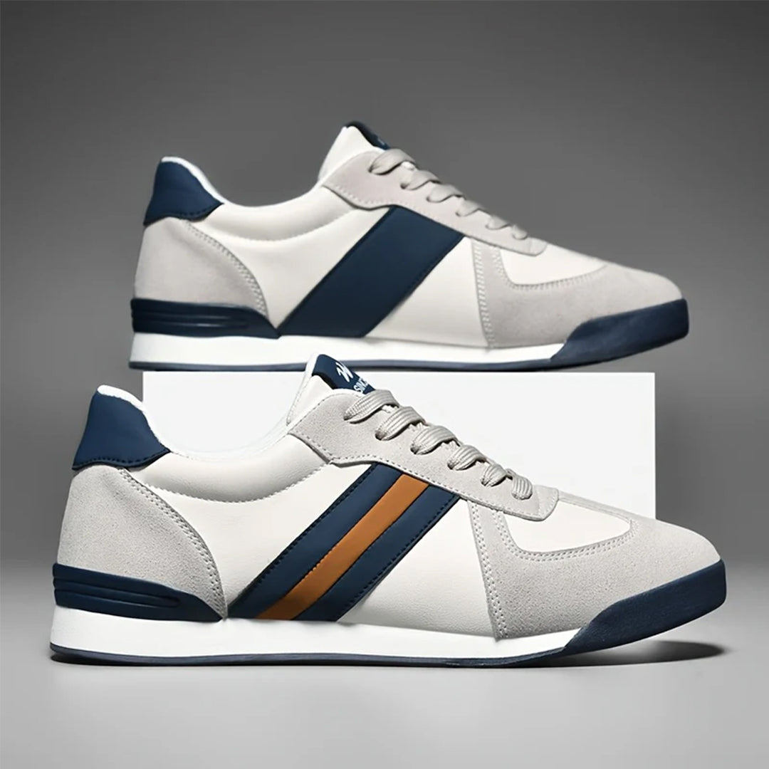Męskie sneakersy o niskim profilu z paskami i wyściełanym wnętrzem