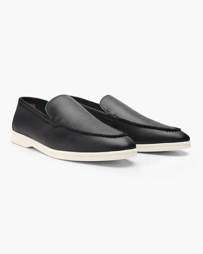 Męskie mokasyny typu slip-on z przeszywanym wierzchem