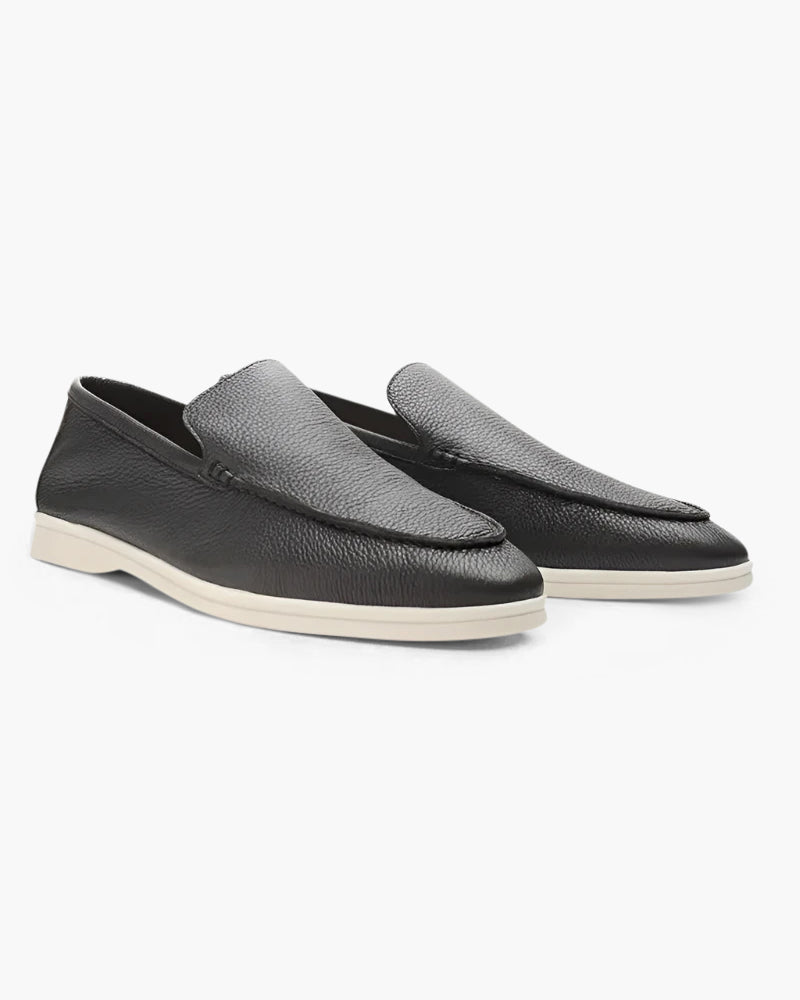 Męskie mokasyny typu slip-on z przeszywanym wierzchem