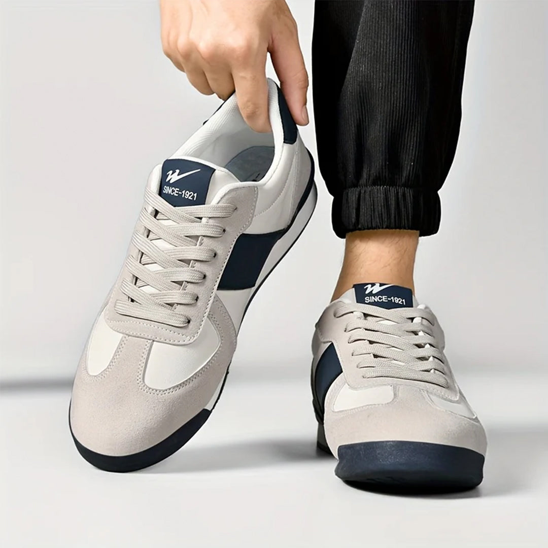 Męskie sneakersy o niskim profilu z paskami i wyściełanym wnętrzem