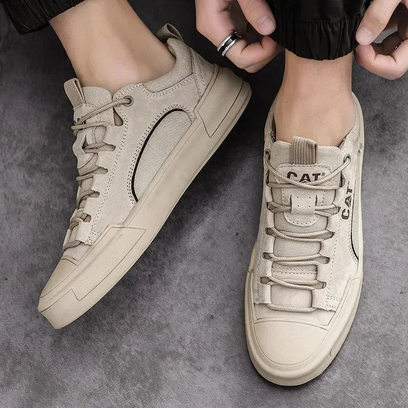 Męskie sneakersy z oddychającymi wstawkami i wytrzymałą podeszwą