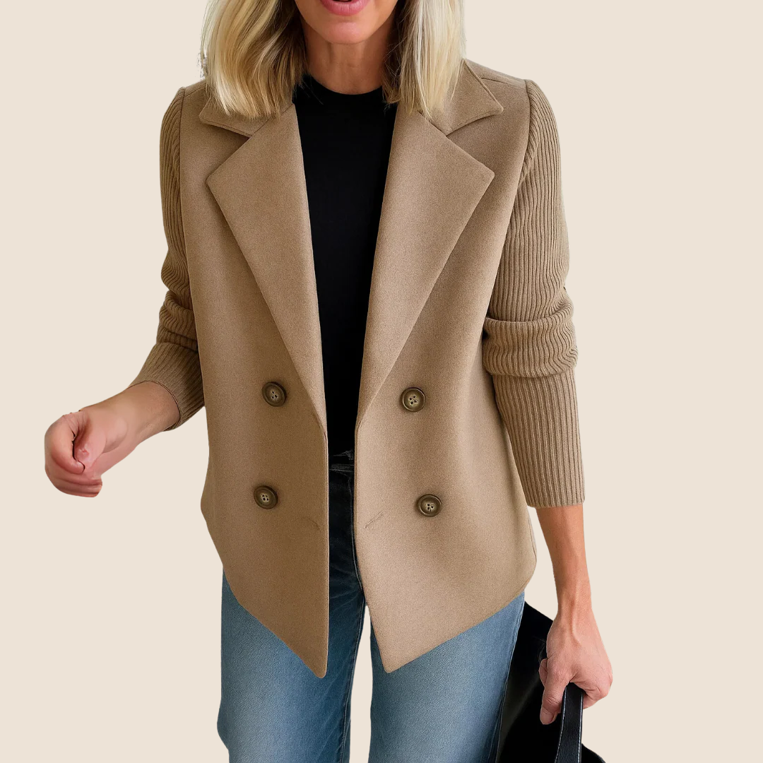 Damski Żakiet Slim Fit z Funkcjonalnymi Kieszeniami