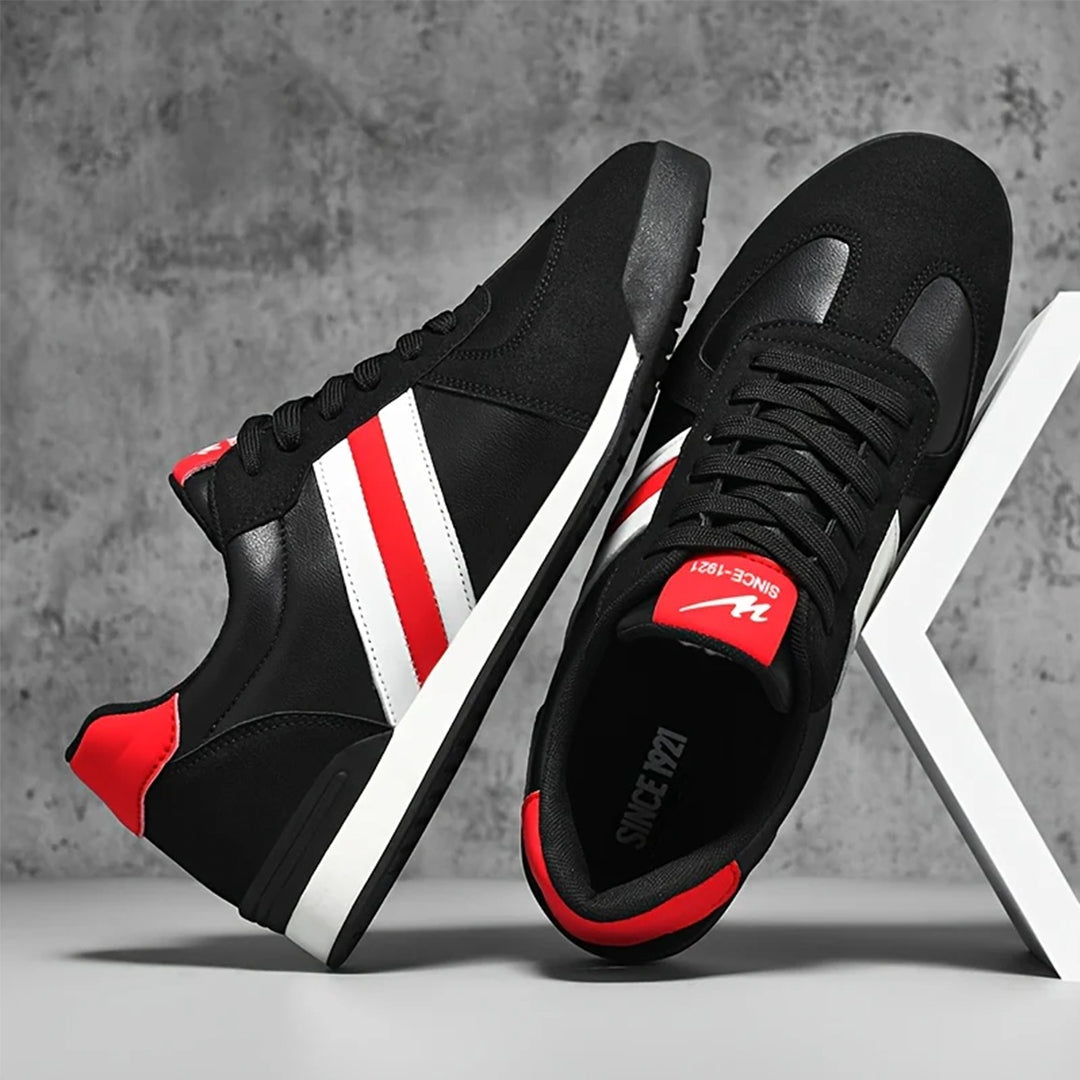 Męskie sneakersy o niskim profilu z paskami i wyściełanym wnętrzem