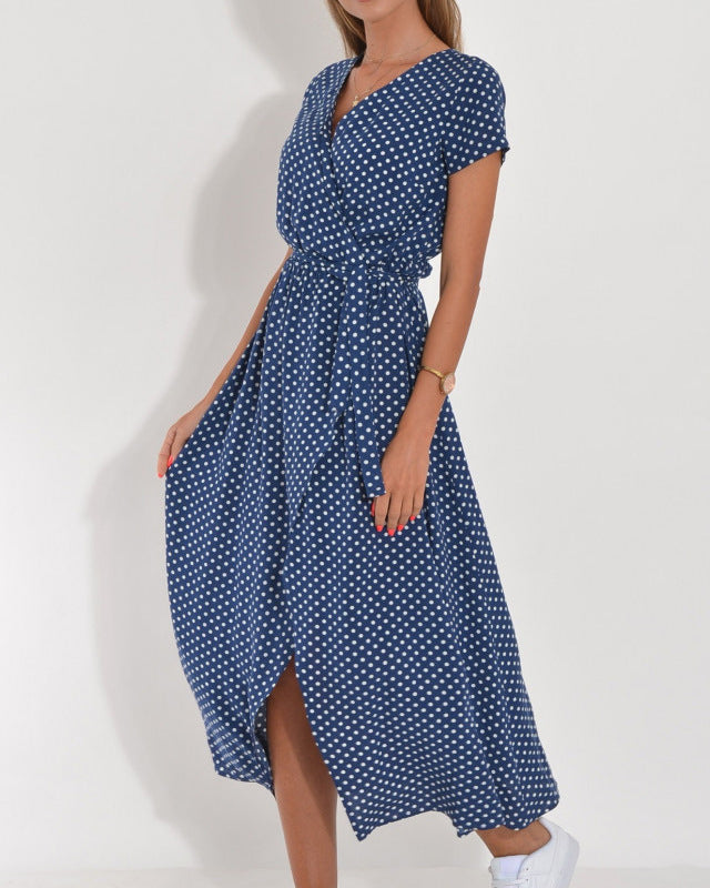 Damska Letnia Sukienka bez Rękawów z Rozkloszowanym Krojem A-Line i Wzorem