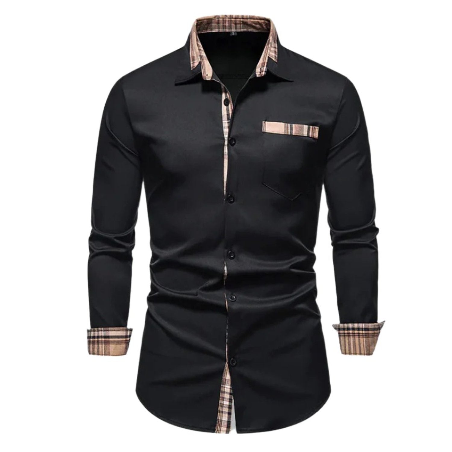 Męska Koszula Slim Fit z Długimi Rękawami