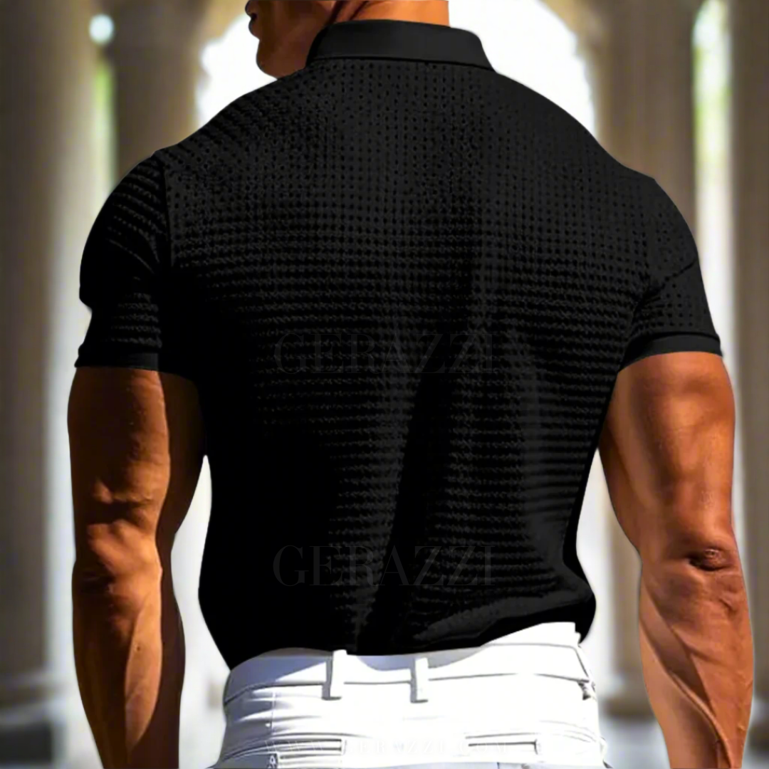 Męska Koszulka Polo z Kołnierzykiem Button-Down