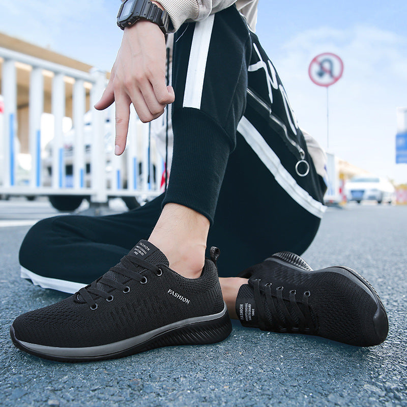 Męskie Buty do Biegania z Oddychającą Cholewką z Siatki i Gumową Podeszwą