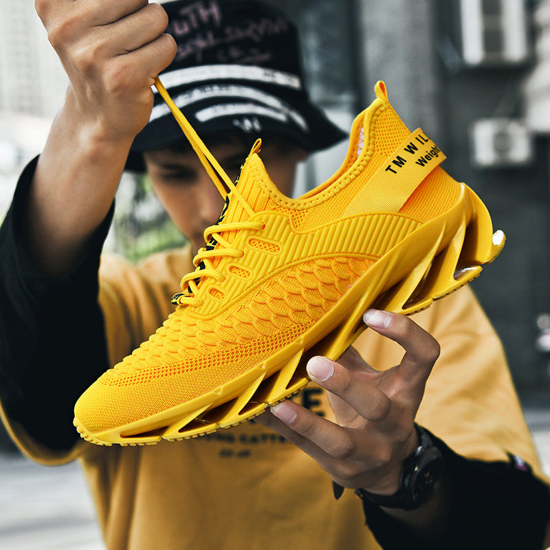 Męskie Sneakersy z Oddychającą Siateczką i Gumową Podeszwą Blade