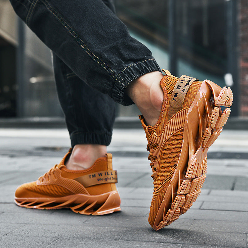 Męskie Sneakersy z Oddychającą Siateczką i Gumową Podeszwą Blade