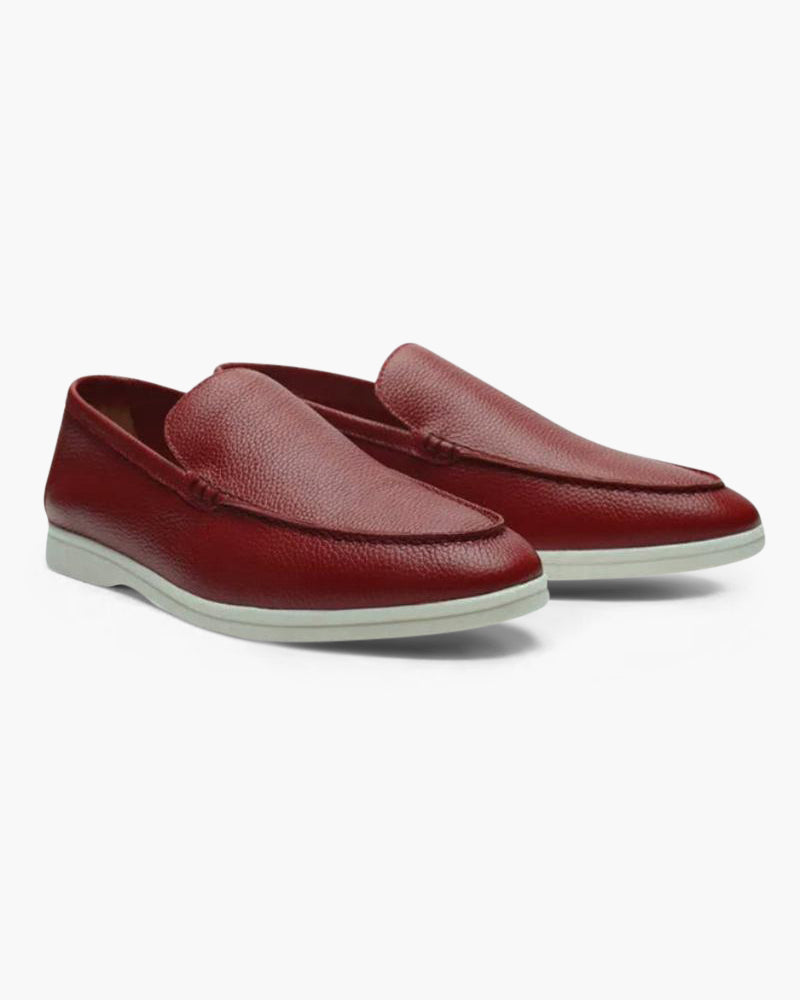 Męskie mokasyny typu slip-on z przeszywanym wierzchem