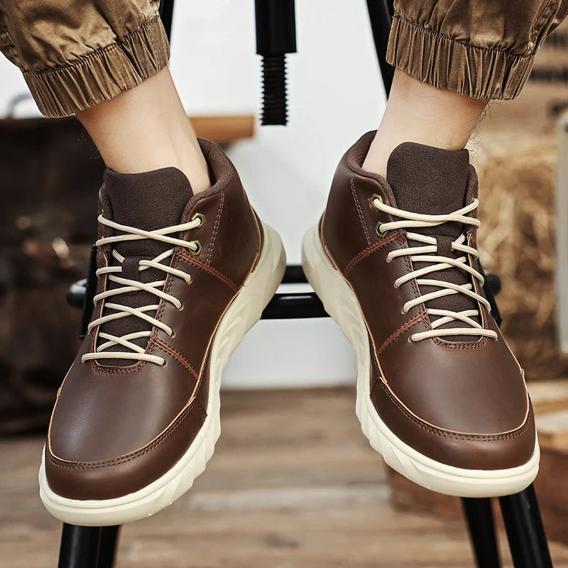 Męskie sneakersy typu high-top z wyściełaną wkładką i antypoślizgową podeszwą