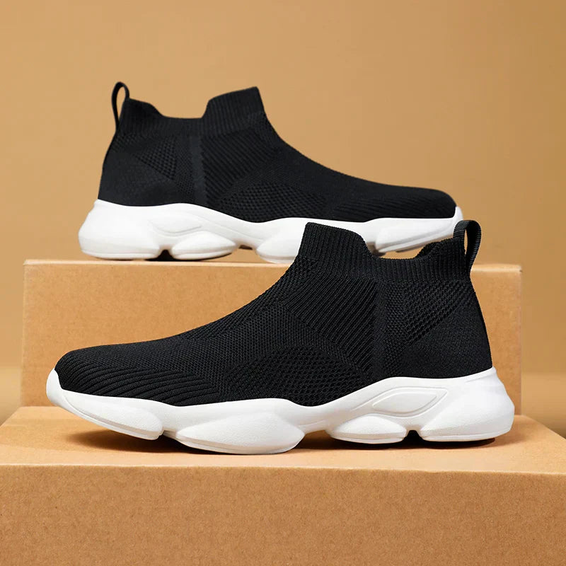 Męskie Sneakersy w Stylu Skarpety z Dzianinową Cholewką i Antypoślizgową Podeszwą