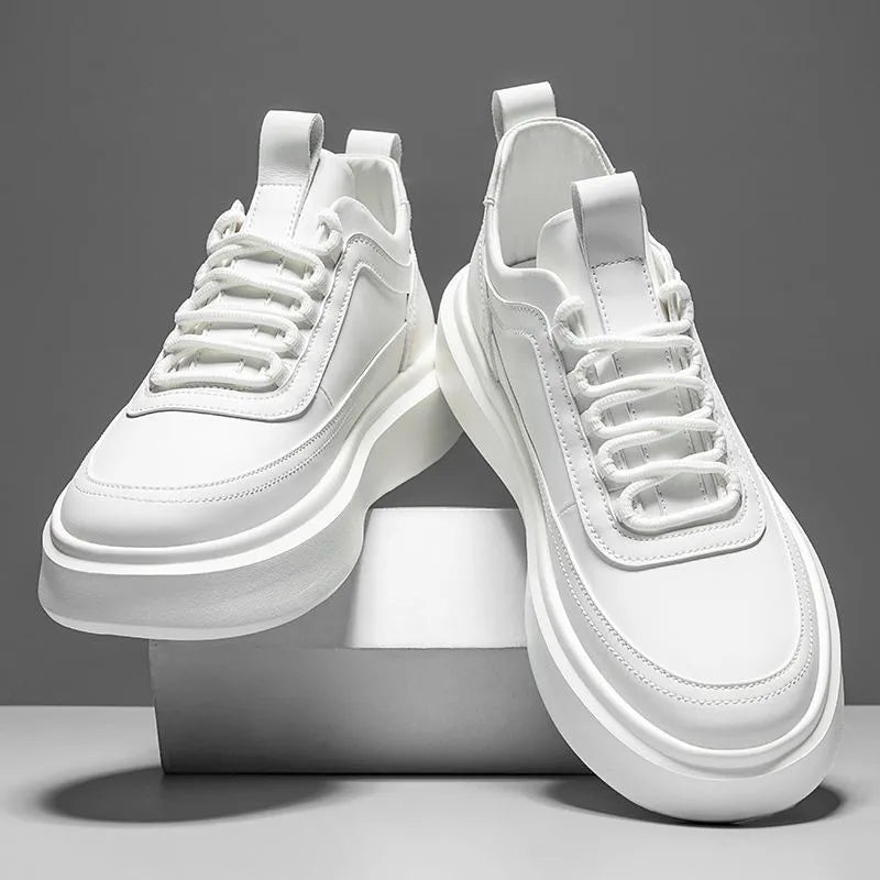 Męskie sneakersy z podwyższoną wkładką i gumową podeszwą