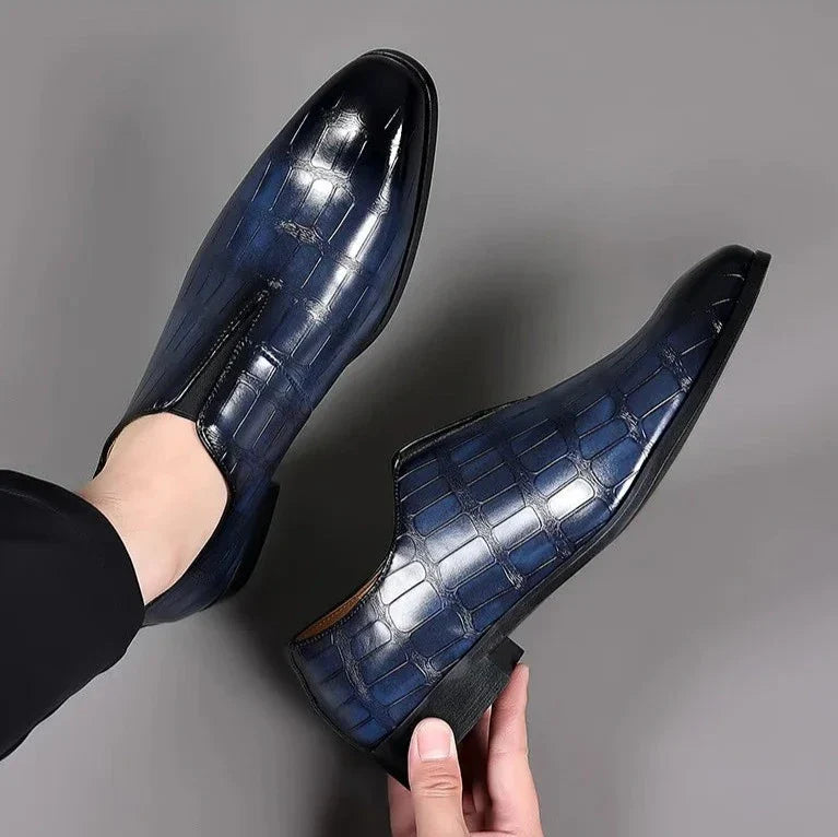 Męskie loafersy o gładkim designie z wyściełaną wkładką
