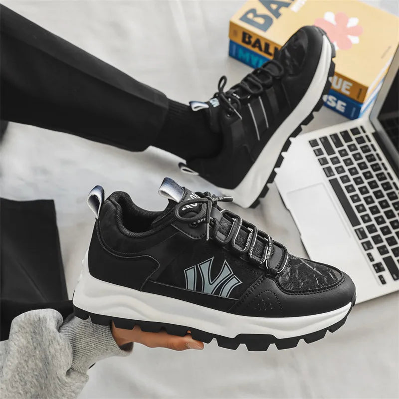 Męskie sneakersy z amortyzowaną wkładką i trwałą podeszwą zewnętrzną