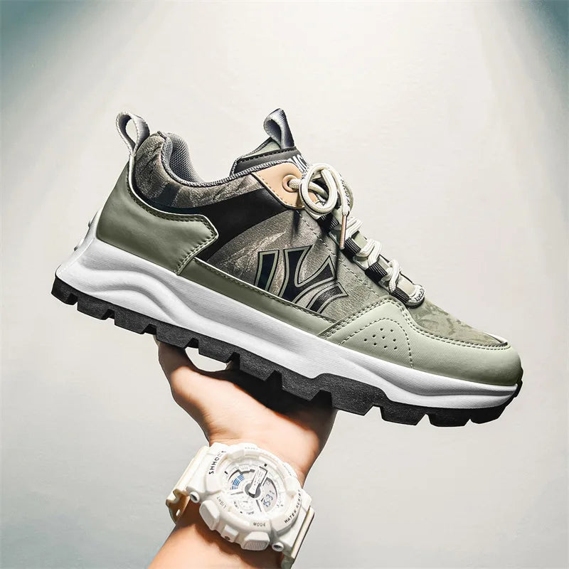 Męskie sneakersy z amortyzowaną wkładką i trwałą podeszwą zewnętrzną