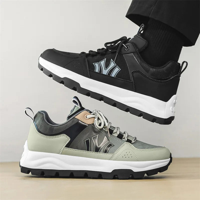 Męskie sneakersy z amortyzowaną wkładką i trwałą podeszwą zewnętrzną