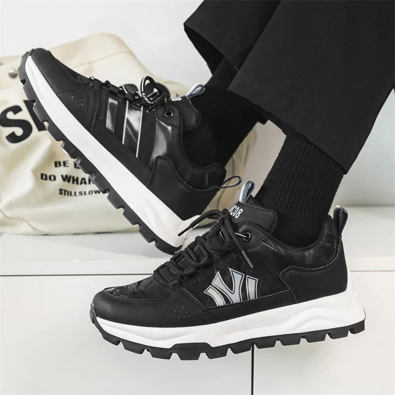 Męskie sneakersy z amortyzowaną wkładką i trwałą podeszwą zewnętrzną