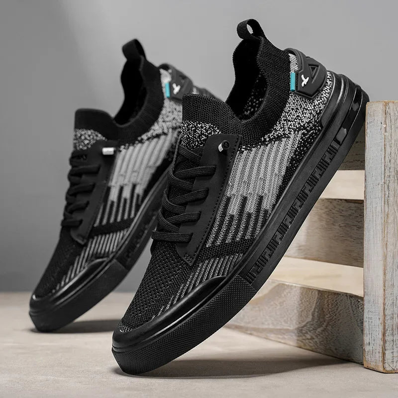 Męskie sneakersy dzianinowe z dwukolorowym designem i wkładką EVA
