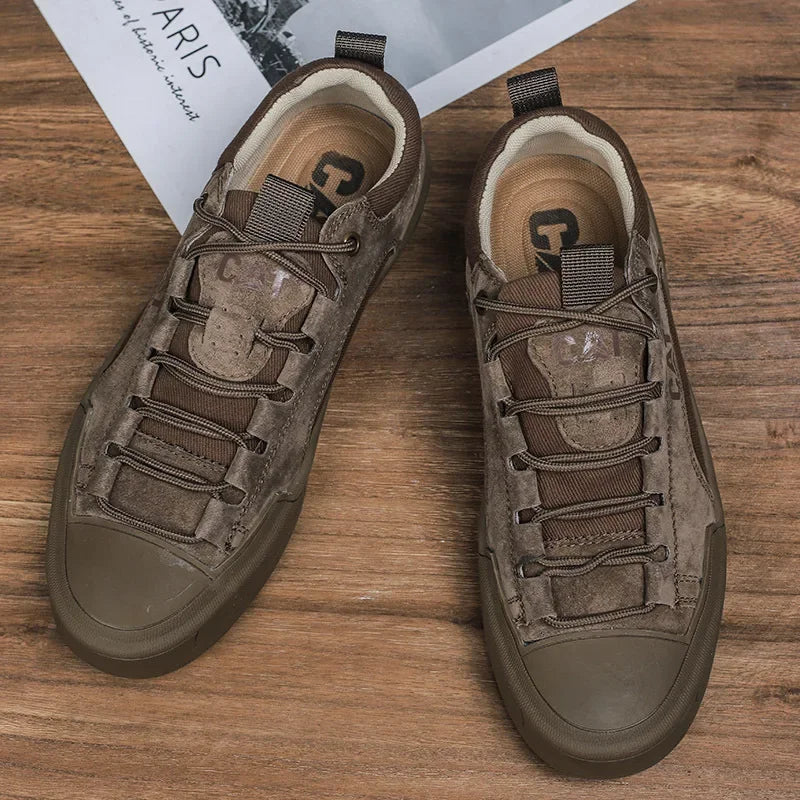 Męskie sneakersy z oddychającymi wstawkami i wytrzymałą podeszwą