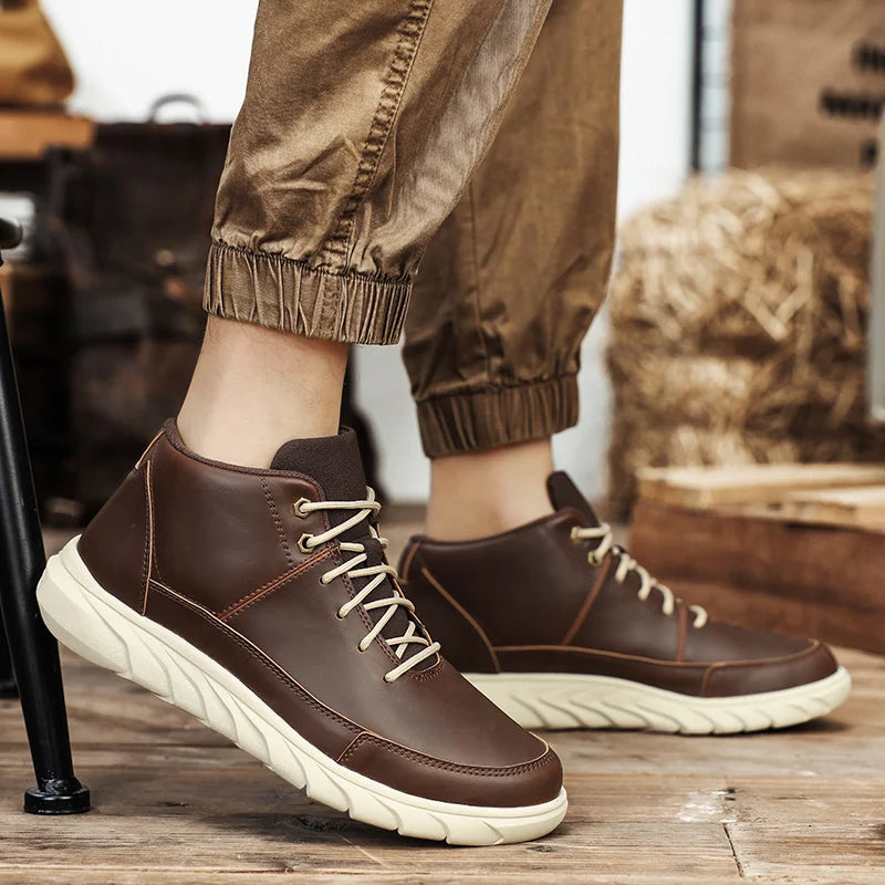 Męskie sneakersy typu high-top z wyściełaną wkładką i antypoślizgową podeszwą
