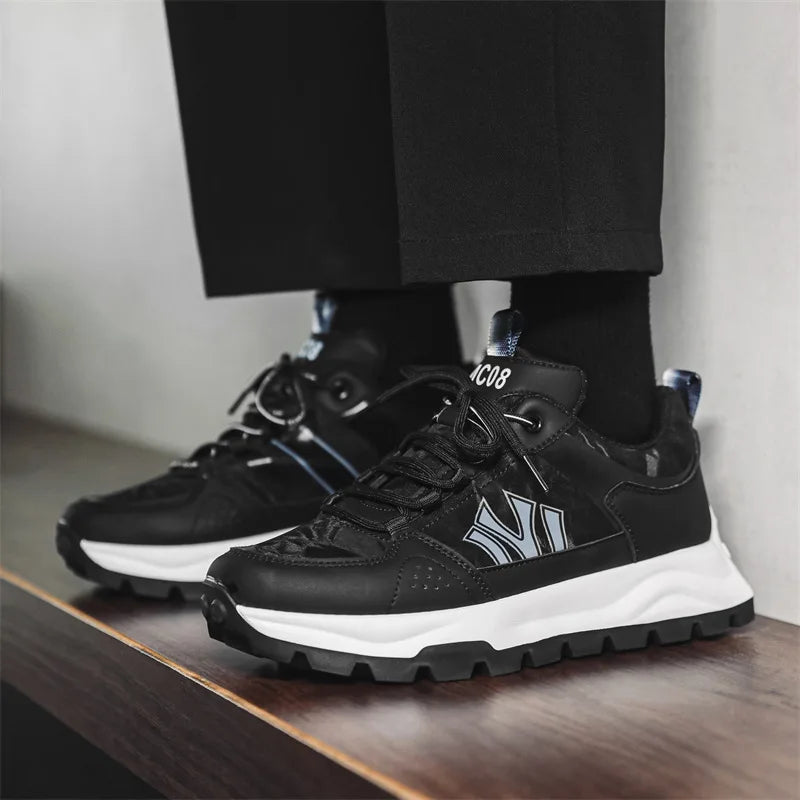 Męskie sneakersy z amortyzowaną wkładką i trwałą podeszwą zewnętrzną