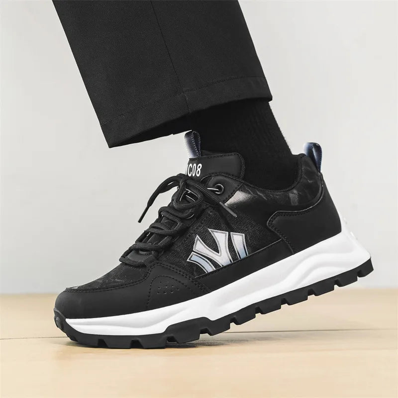 Męskie sneakersy z amortyzowaną wkładką i trwałą podeszwą zewnętrzną