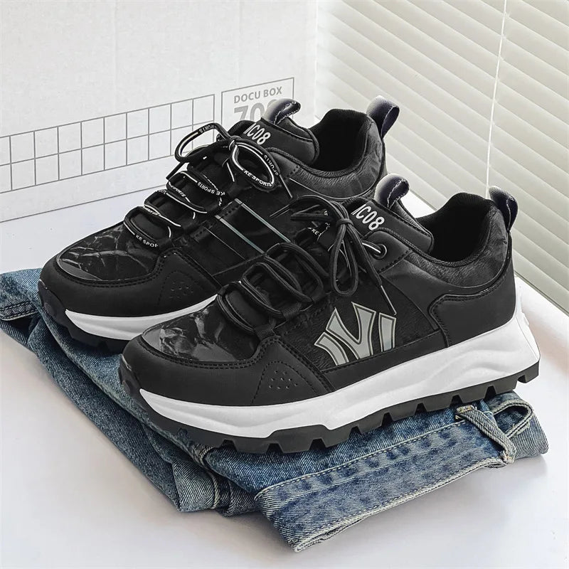 Męskie sneakersy z amortyzowaną wkładką i trwałą podeszwą zewnętrzną
