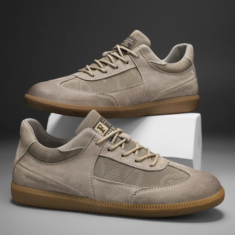 Męskie sneakersy z antypoślizgową podeszwą i ozdobnym przeszyciem