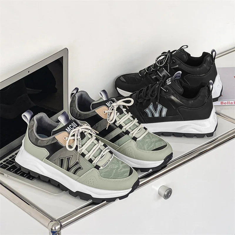 Męskie sneakersy z amortyzowaną wkładką i trwałą podeszwą zewnętrzną