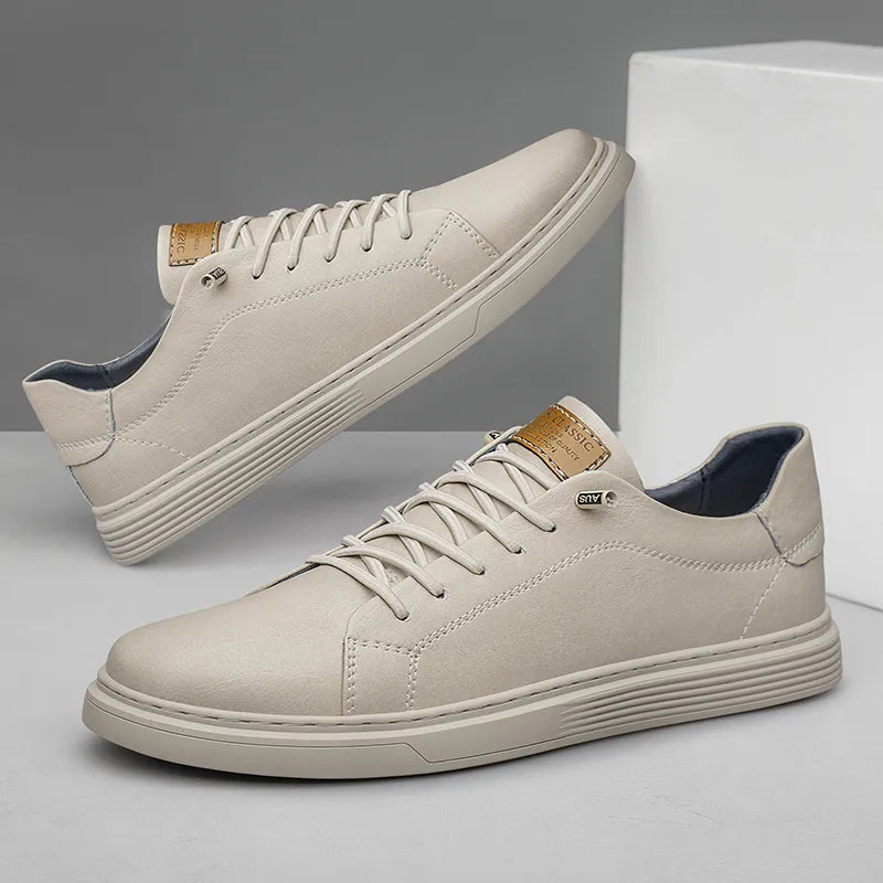Męskie sneakersy typu Oxford ze sznurowaniem i gumową podeszwą