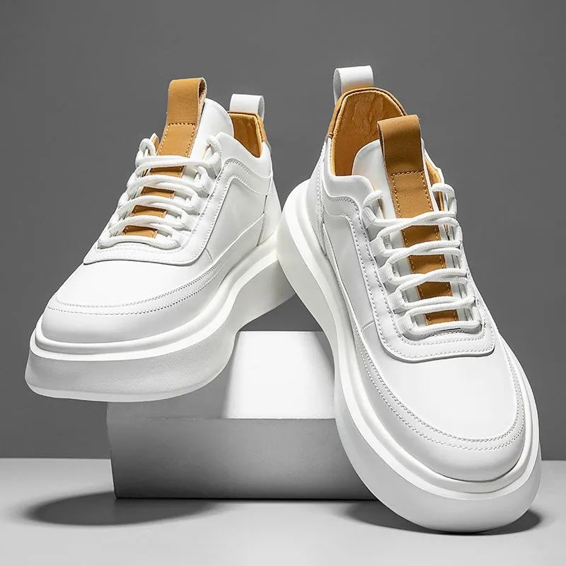 Męskie sneakersy z podwyższoną wkładką i gumową podeszwą