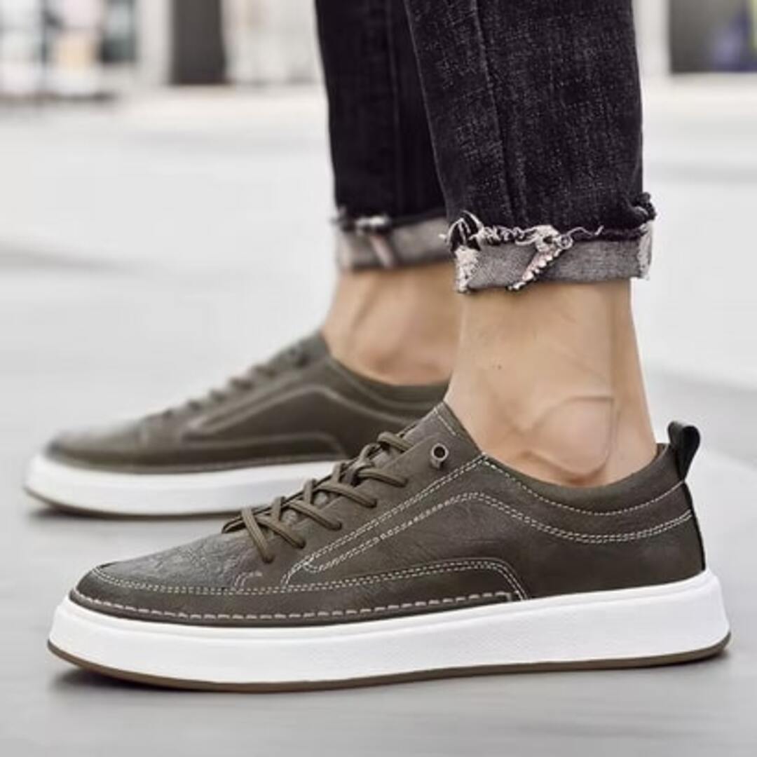 Męskie Sneakersy Zamszowe ze Sznurowaniem, Wyściełaną Wkładką i Lekką Podeszwą