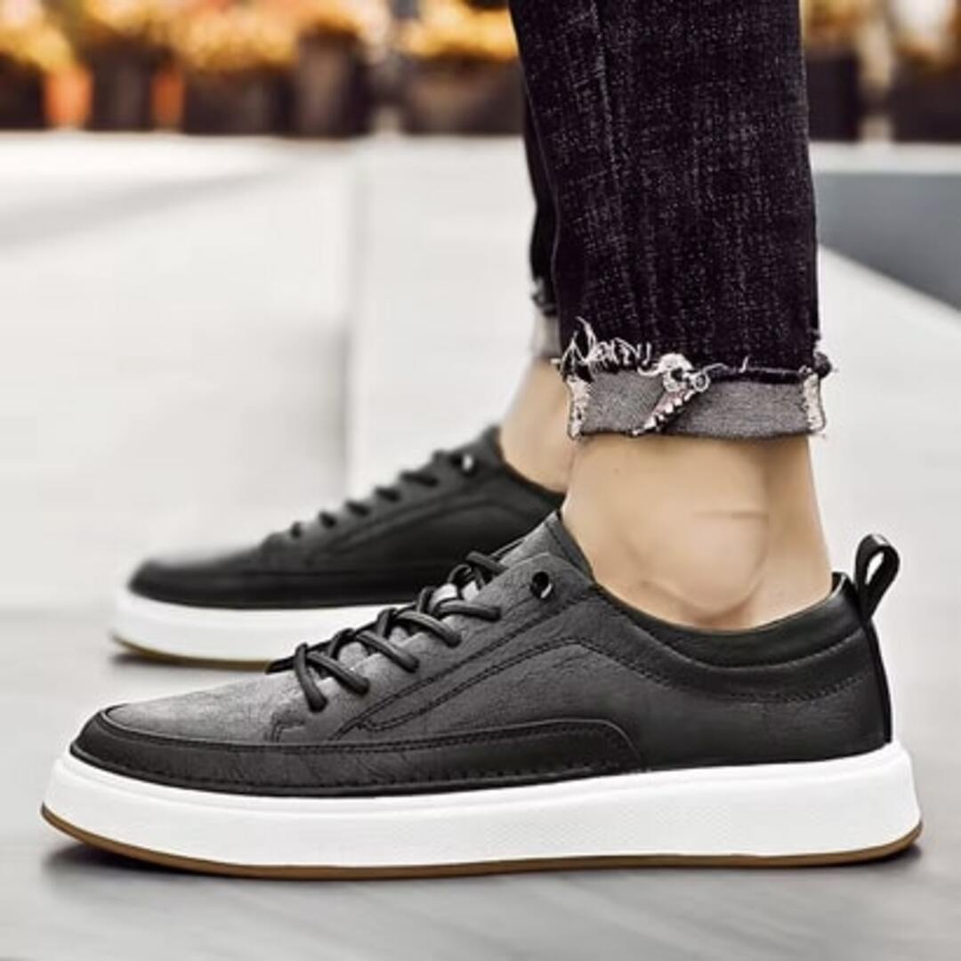Męskie Sneakersy Zamszowe ze Sznurowaniem, Wyściełaną Wkładką i Lekką Podeszwą