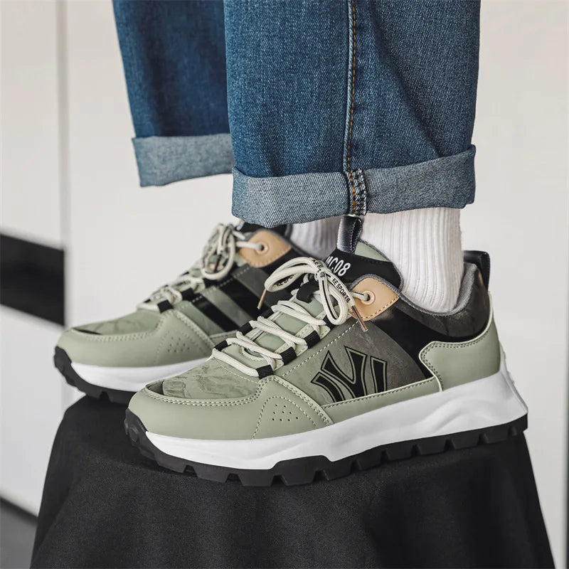 Męskie sneakersy z amortyzowaną wkładką i trwałą podeszwą zewnętrzną