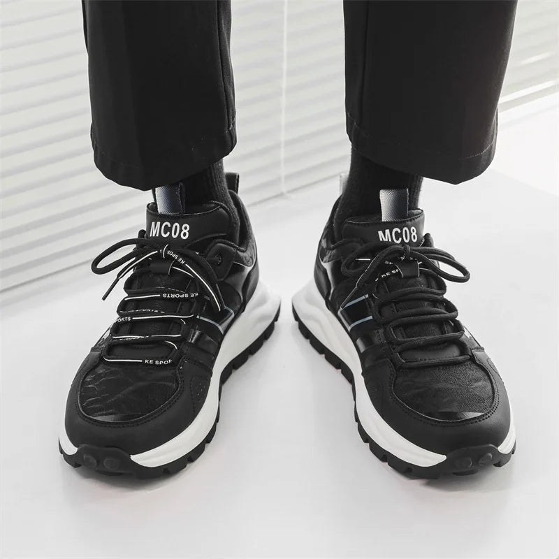 Męskie sneakersy z amortyzowaną wkładką i trwałą podeszwą zewnętrzną