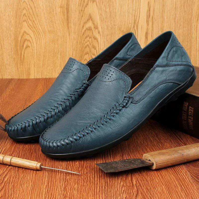 Męskie loafersy z konstrukcją typu slip-on i wkładką amortyzującą