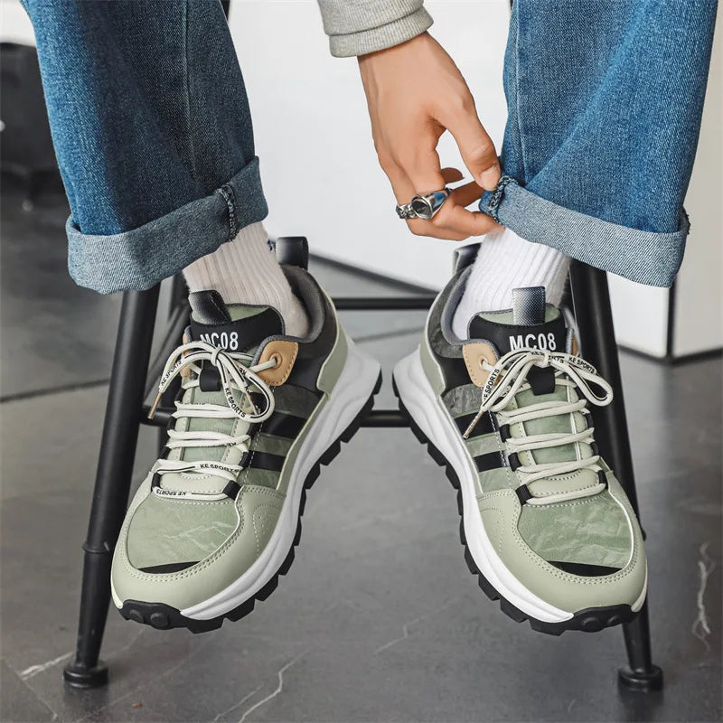 Męskie sneakersy z amortyzowaną wkładką i trwałą podeszwą zewnętrzną