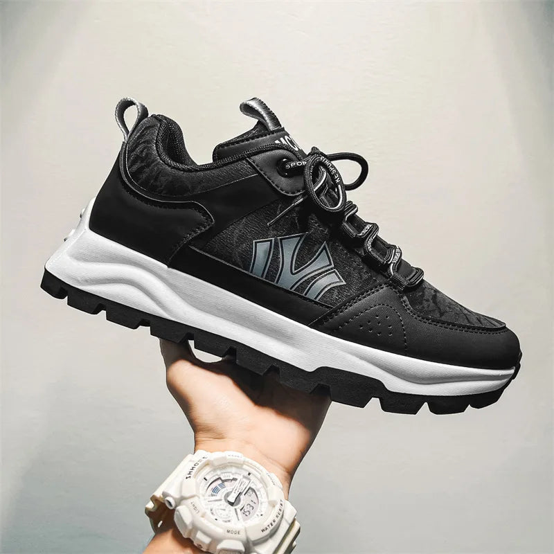 Męskie sneakersy z amortyzowaną wkładką i trwałą podeszwą zewnętrzną