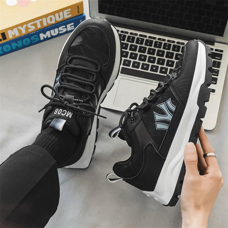Męskie sneakersy z amortyzowaną wkładką i trwałą podeszwą zewnętrzną
