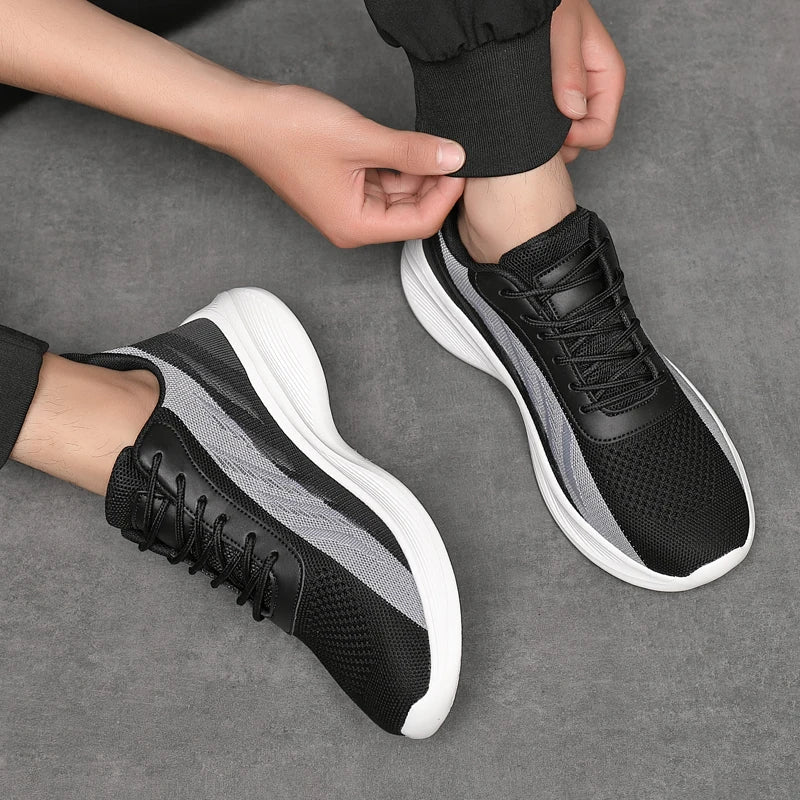 Męskie Buty Treningowe z Podparciem Łuku Stopy, Cholewką z Siateczki i Lekką Konstrukcją