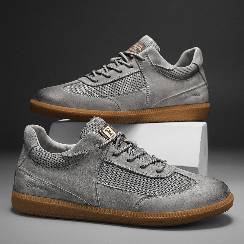 Męskie sneakersy z antypoślizgową podeszwą i ozdobnym przeszyciem