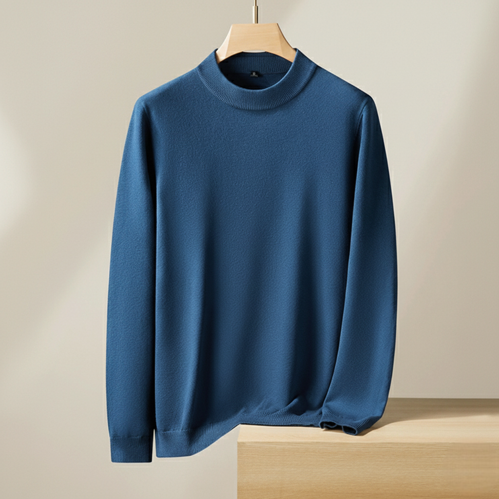Męski sweter dzianinowy o lekkiej i miękkiej fakturze