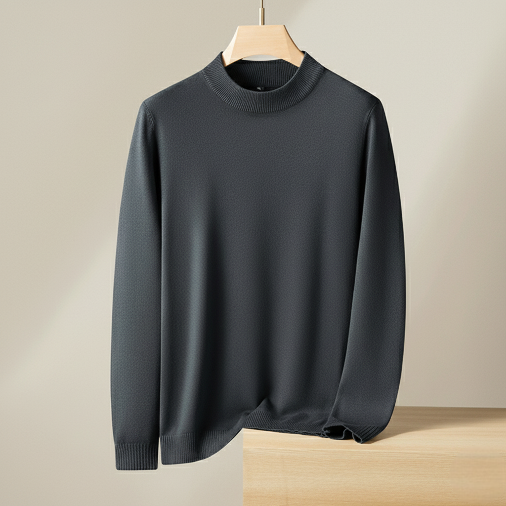 Męski sweter dzianinowy o lekkiej i miękkiej fakturze