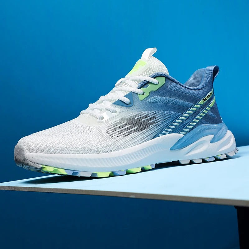 Męskie siateczkowe sneakersy biegowe z przewiewną cholewką i amortyzowaną wkładką