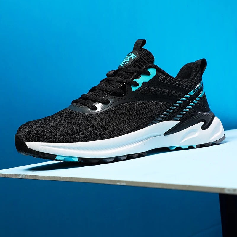Męskie siateczkowe sneakersy biegowe z przewiewną cholewką i amortyzowaną wkładką
