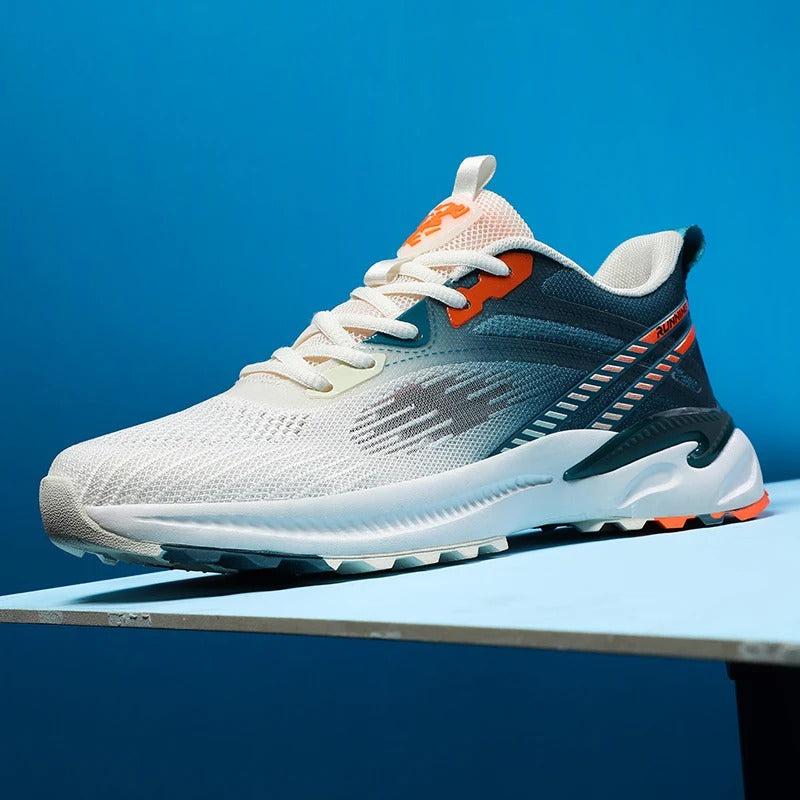 Męskie siateczkowe sneakersy biegowe z przewiewną cholewką i amortyzowaną wkładką
