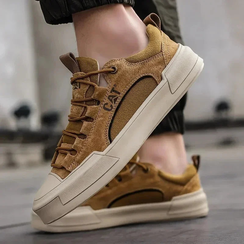 Męskie sneakersy z oddychającymi wstawkami i wytrzymałą podeszwą